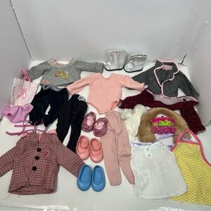 OUR GENERATION girl 18” doll clothes lot fits American girl dolls